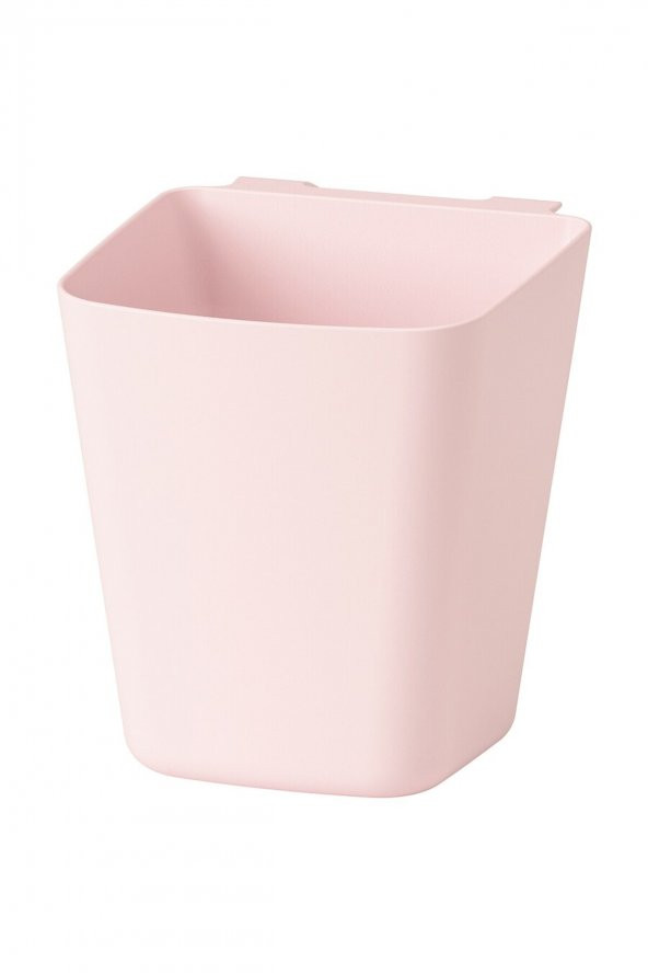 Renk Seçenekli Kutu, Açık Pembe Renk Askılı Kaşıklık 12x11 cm Çok Amaçlı Düzenleyici