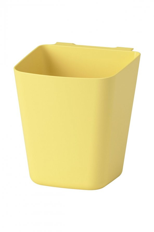 Renk Seçenekli Kutu, Açık Sarı Renk Askılı Kaşıklık 12x11 cm Çok Amaçlı Düzenleyici