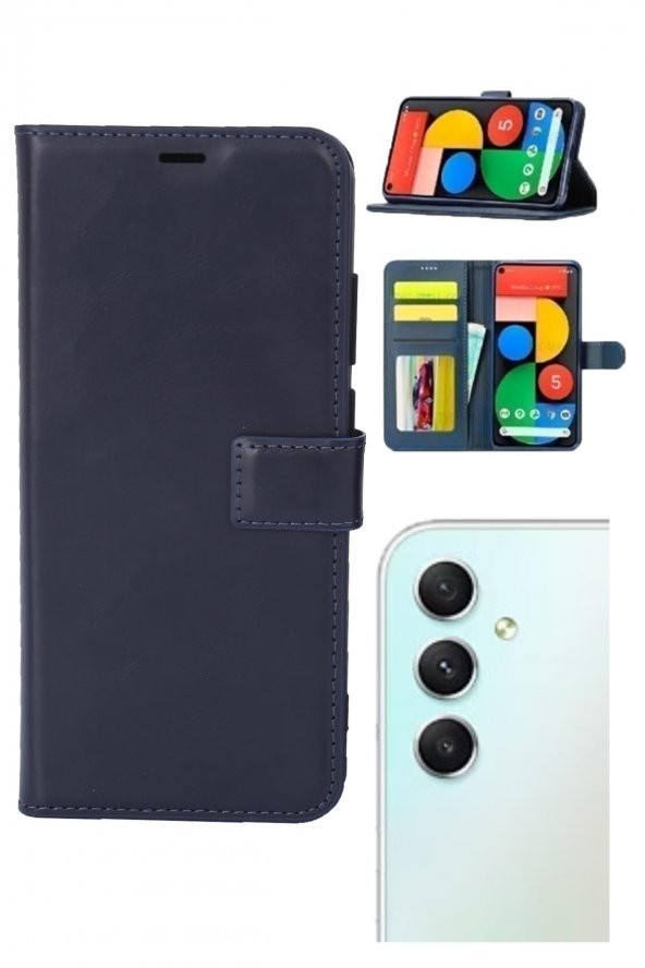 Samsung Galaxy M14 Kamera Korumalı Cüzdanlı ve Kapaklı Kılıf - 3