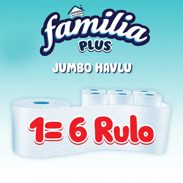 Familia Plus Jumbo Kağıt Havlu 6'lı Dev Rulo (1=6 , 36 Rulo) - 4