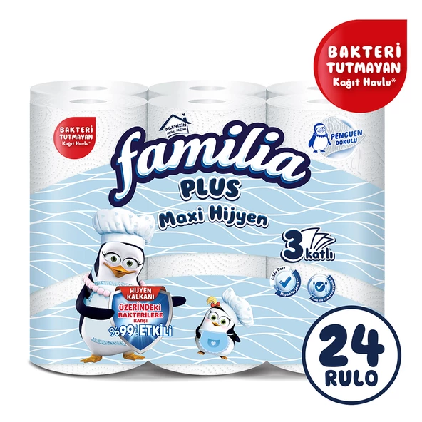 Familia Plus Maxi Hijyen Kağıt Havlu 24 Rulo (6 Rulo X 4 Paket)