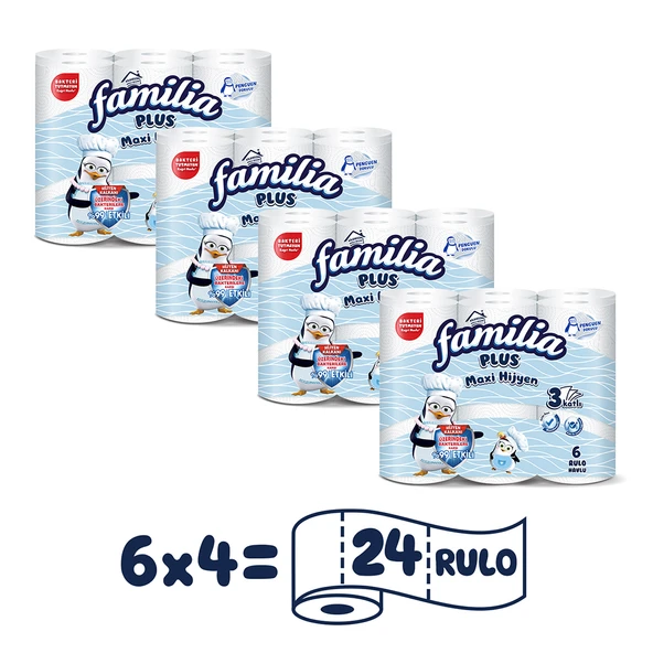 Familia Plus Maxi Hijyen Kağıt Havlu 24 Rulo (6 Rulo X 4 Paket) - 3