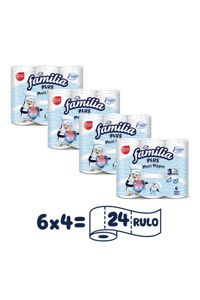 Familia Plus Maxi Hijyen Kağıt Havlu 24 Rulo (6 Rulo X 4 Paket) - 2