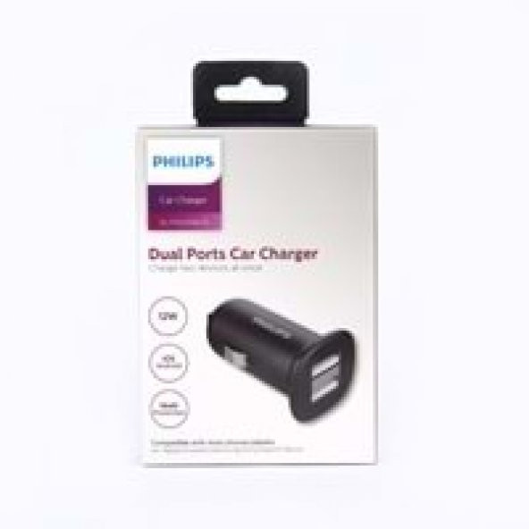 Philips 2li USB Oto Şarj Cihazı Aleti DLP1502NB51