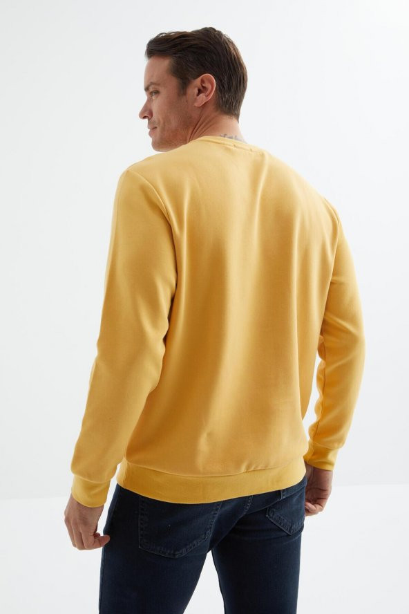 TOMMY LIFE Hardal Erkek Basic O Yaka Rahat Form Sweatshirt - 88053 T09ER-88053 - 8