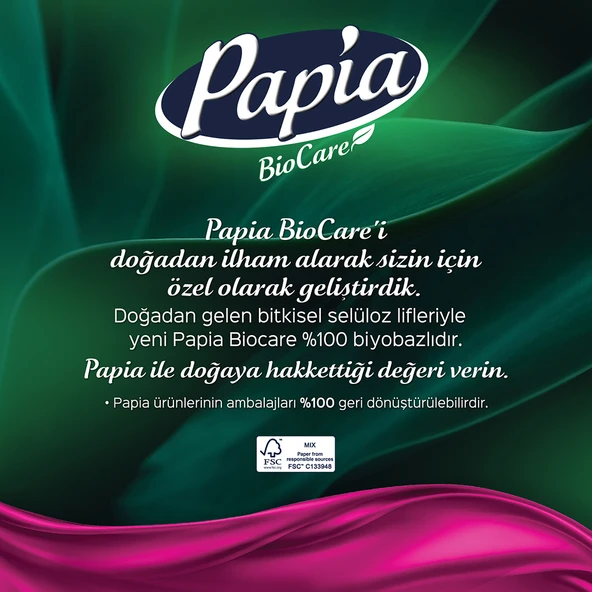 Papia Biocare Kağıt Havlu 24 Rulo (6 Rulo x 4 Paket) - 4