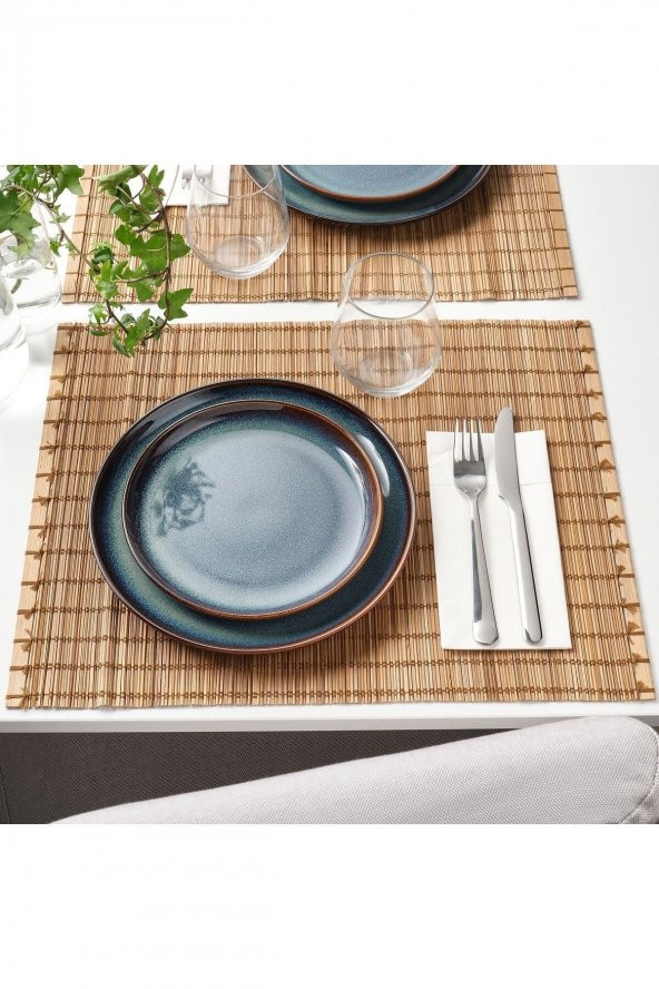 4 Adet Tatlı Tabağı Seti MeridyenDukkan Mavi Renk 20 cm 4 adet Gladelig Göz Alıcı Modern - 4