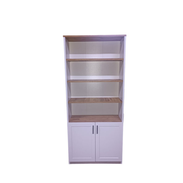 4 Raflı Kapaklı Dekoratif Kitaplık Kitaplık Ofis Kitaplığı Dolap Evrak Rafı Ev Rafı - 2