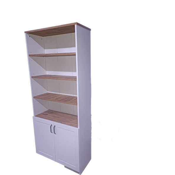 4 Raflı Kapaklı Dekoratif Kitaplık Kitaplık Ofis Kitaplığı Dolap Evrak Rafı Ev Rafı - 3