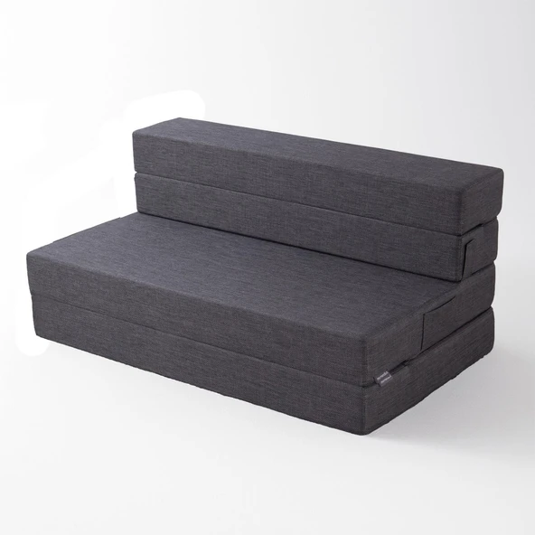 Valeria Katlanır Yatak Olabilen Koltuk Çift Kişilik Gri Çift - 3