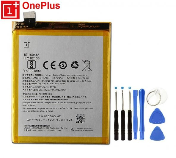 OnePlus 5 Pil Batarya BLP637 ve Tamir Seti