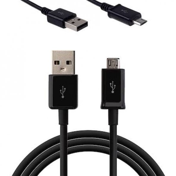 Samsung J1-J2-J3-J4-J5-J7 Micro Usb Şarj ve Data kablosu Siyah - 2