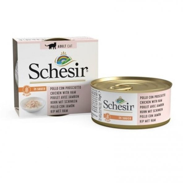 Schesir Soslu Tavuklu ve Jambonlu 70 g Kedi  Konservesi Skt: 01/2025