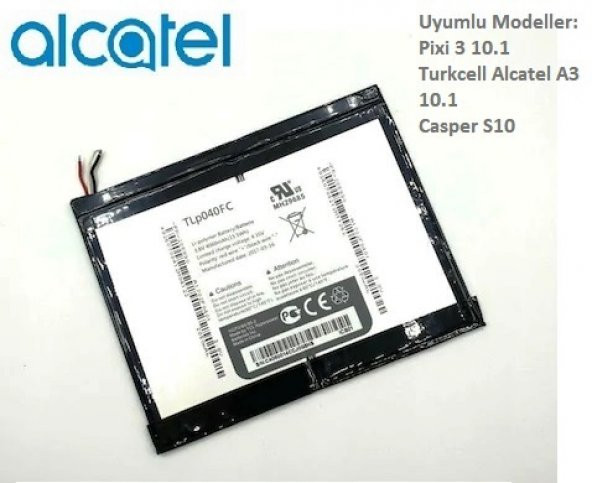 Turkcell A3 Alcatel TLp040DC -TLp040FC Tablet Batarya Pil