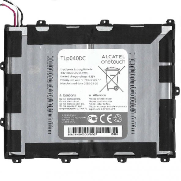 Casper S10 Tablet Pil Batarya TLP40FC - TLP40DC - 3