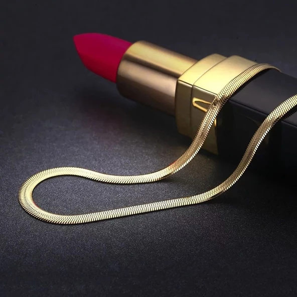 Altın Zincir Balık Sırtı 50 cm 14 Ayar 5.0 mm - Resim 2