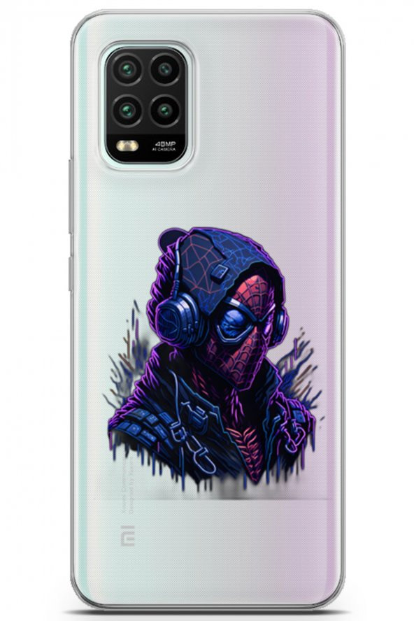 Xiaomi Mi 10 Lite 5G Kılıf Seri Others 05 Spider Man Şeffaf Koruma Kılıfı - 1