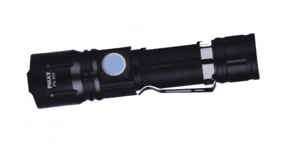 Polıce PS-350  Zoom  Kırmızı İkaz Işıklı ve Magnet Özellikli  Şarjlı El Feneri - 2