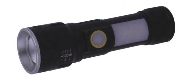 Polıce PS-357 Zoom, Yan Aydınlatma Işıklı,Magnetli ve Kırmızı-Mavi İkaz Işıklı,Şarjlı El Feneri - 2