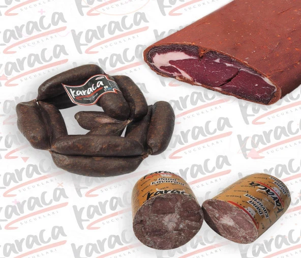 Karaca Yöresel İrişkin Sucuk 250 Gr Tütünlük Pastırma 250 Gr Blok Dana Kavurma 250 Gr