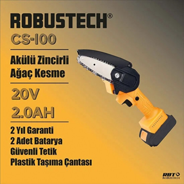Robustech CS-100 Akülü Zincirli Ağaç Kesme - 2