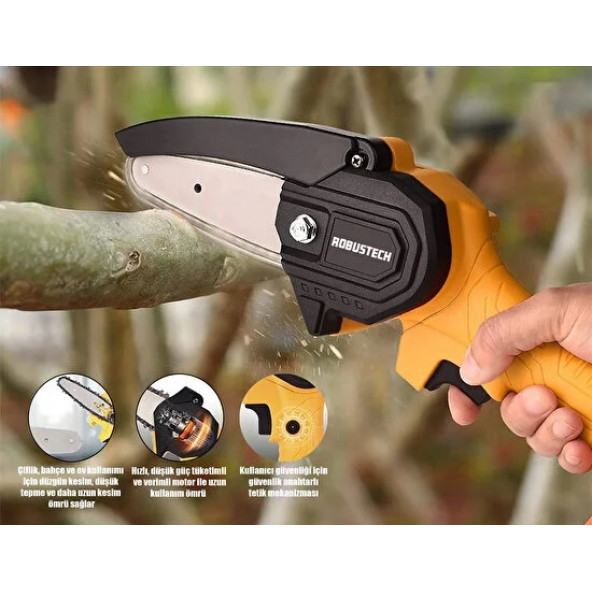 Robustech CS-100 Akülü Zincirli Ağaç Kesme - 3