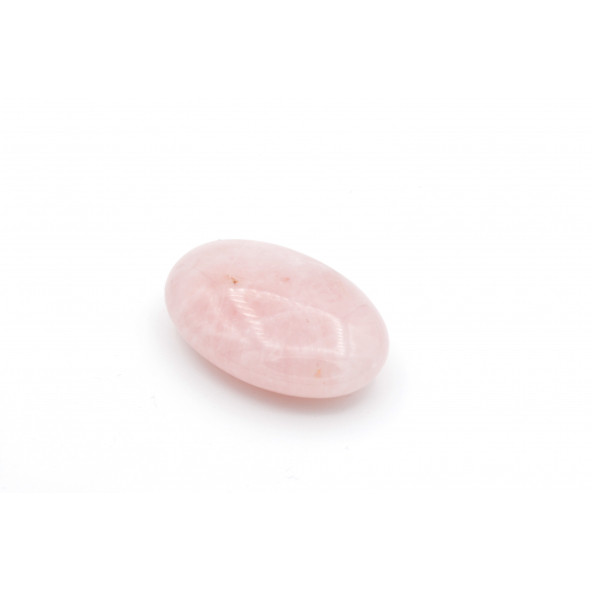 Hakiki Doğal Sabun Şeklinde Pembe Kuvars Masaj Taşı 90 Gram