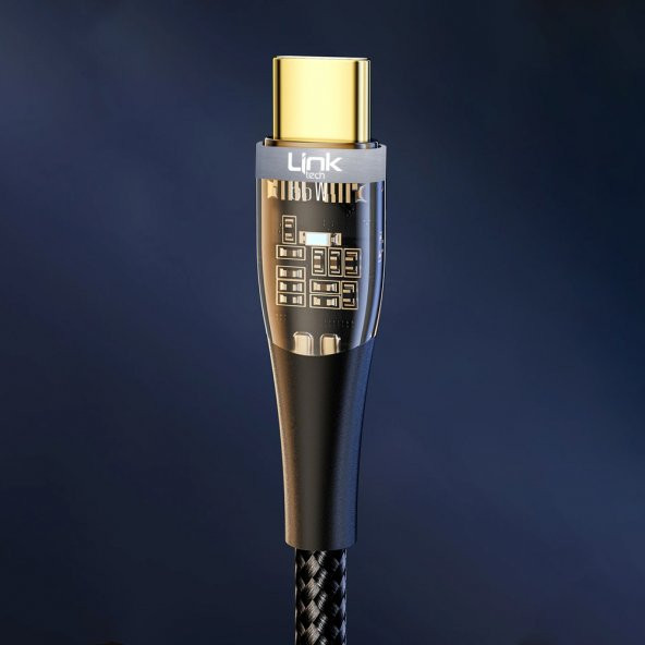 LinkTech K670 Safe Type-C - Type-C 60W 1.3m Örgü Şarj Kablosu - 4
