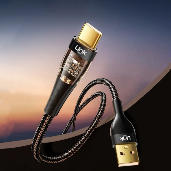 LinkTech K671 USB - Type-C 20W 3A 1.3m Örgü Şarj Kablosu - 5