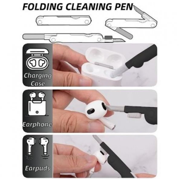 3B Trend Çok Fonksiyonlu 7 Parça Airpods Klavye Ekran Kulaklık Temizleme Kiti - 3
