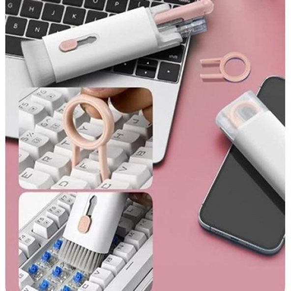 3B Trend Çok Fonksiyonlu 7 Parça Airpods Klavye Ekran Kulaklık Temizleme Kiti - 4