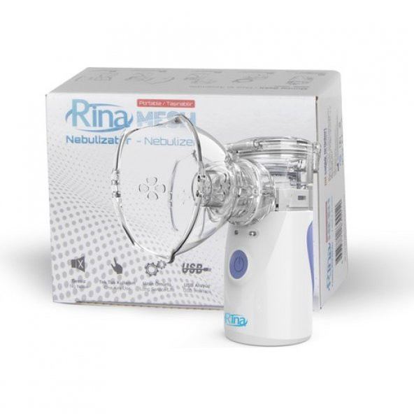 Rina Ultrasonic Taşınabilir Mesh Hava Makinesi Sessiz Nebülizatör - 6