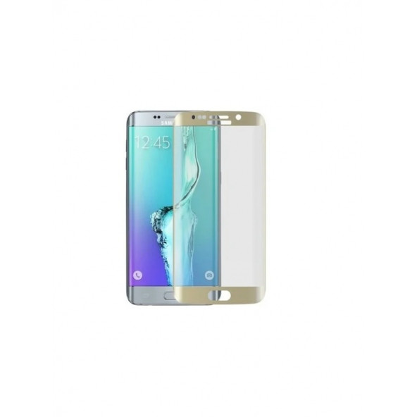 Samsung Galaxy S6 Edge Plus Ekran Koruyucu 5d Kırılmaz Cam Tam Kapatan Kaplayan Gold