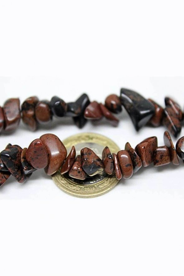 Kahverengi Obsidyen Kırık Doğal Taş Dizisi - Resim 3