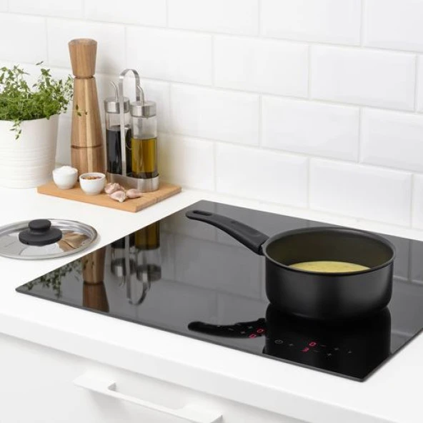 Kapaklı Sos Tenceresi, Siyah Renk MeridyenDukkan 2 Litre Kullanışlı Kapak-Teflon - 3