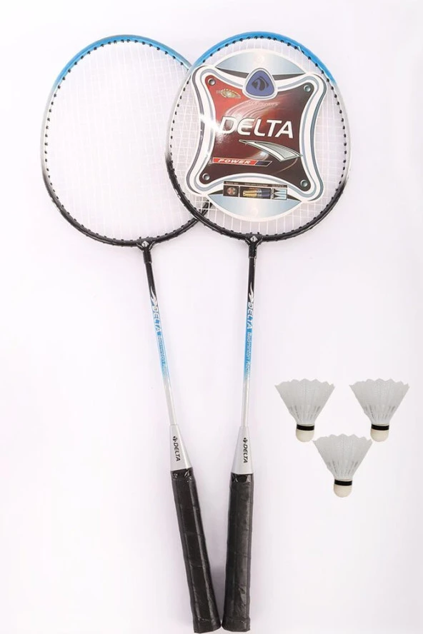 Delta 3 Adet Badminton Topu Ve Badminton Çantası Çiftler İçin Set 2 Adet Badminton Raketi