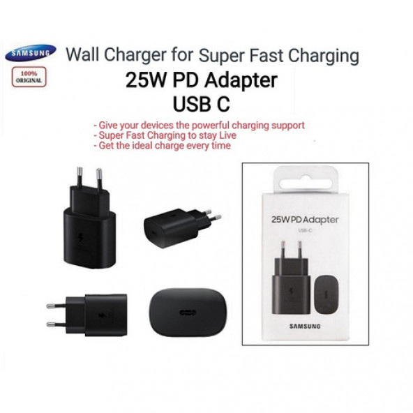 Samsung Galaxy A23 A24 A33 A34 A52 A53 A54 A70 A71 A72 A73 Süper Hızlı Şarj Adaptörü Type-c 25W Ep-ta800n - 3
