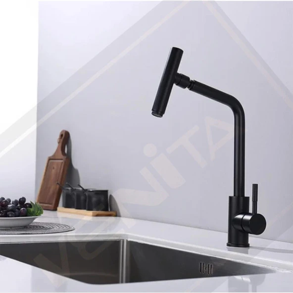 Venita Siyah İnox Mutfak Batarya - Resim 2