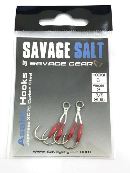 Savage Gear Assist Hook Çift İğneli Jigging İğnesi 2ad - 2