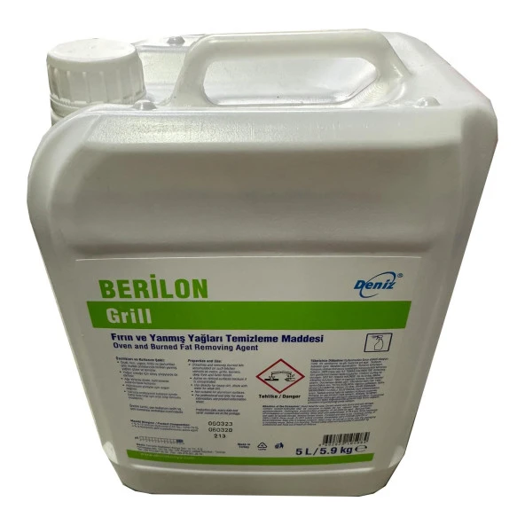 Deniz Berilon Fırın ve Izgara Yanmış Yağ Temizleyici / Yağ Sökücü - 6 Kg. - Bidon - Resim 2