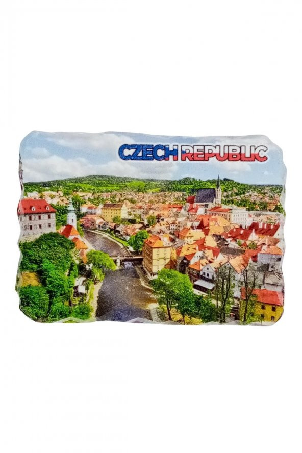 Çek Cumhuriyeti Temalı Kırık Magnet - Resim 3