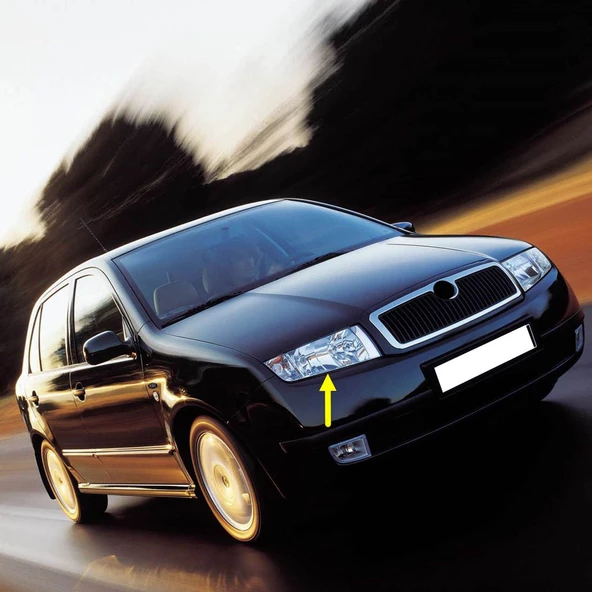 Skoda Fabia 1 2000-2008 Sağ Ön Far Lambası İçi Krom Tip 6Y1941016H