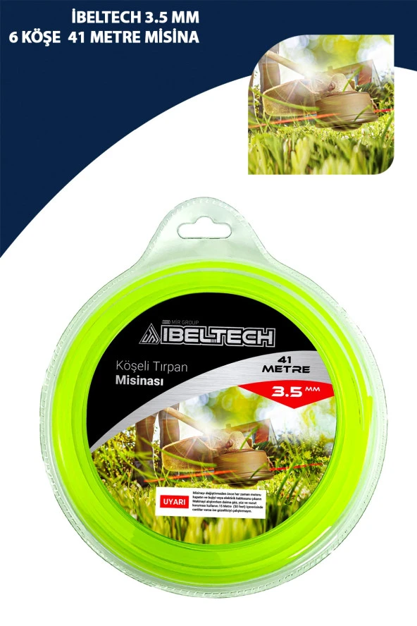 Germany Style VETA 2T 1 Litre Ölçekli Yağ  ve 6 Köşe 3.5 mm 41 Metre Tırpan Misinası Sağlam - 6