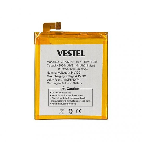 Vestel Venüs V3 5020 Batarya 3.050 Mah