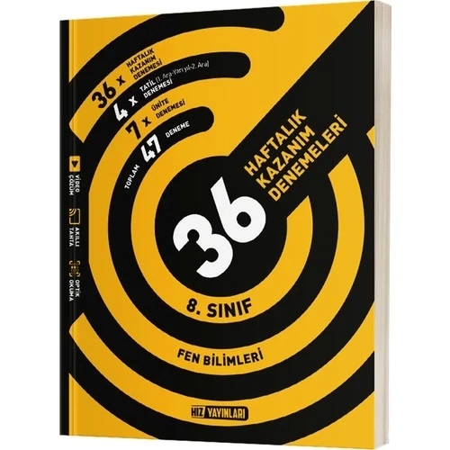 HIZ 8.SINIF FEN BİLİMLERİ 36 HAFTALIK KAZANIM DENEMELERİ
