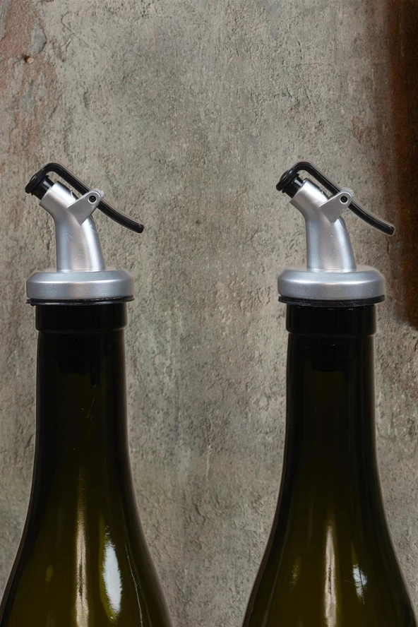 Amber | Ahşap Standlı 2li 350 ml Zeytinyağı Sıvıyağ Şişesi Yağlık Yağdanlık - 3