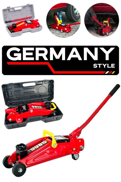 Germany Stlye 2 Ton Timsah Kriko ve 150 Psı Çift Piston Çakmaklı Kompresör Lastik Tamir Kiti Hediy - 2