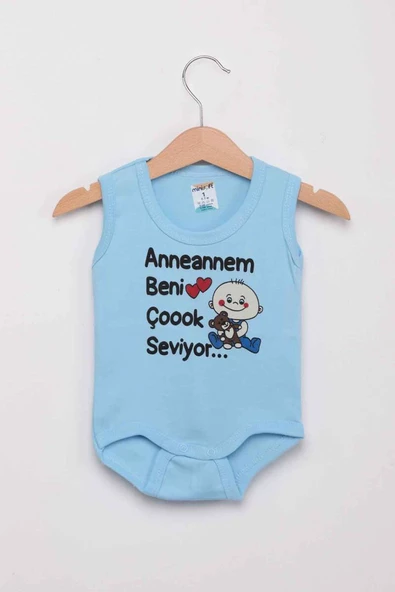 Anneannem Beni Çok Seviyor Bebek Zıbın | Mavi