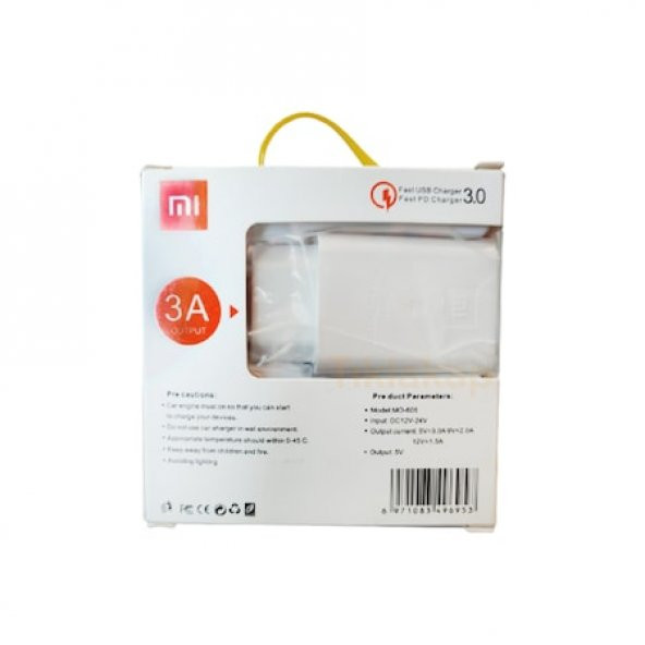 Xiaomi Mi USB-C Süper Hızlı PD 3.0 Şarj Aleti + Type C Kablo - 3