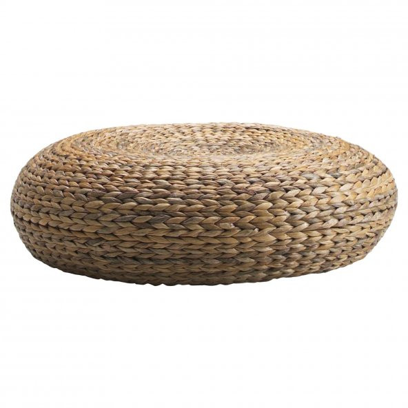 Rattan Muz Lifi Puf 60x18 cm Naturel MeridyenDukkan Ev Dekorasyon Puf El Dokuması